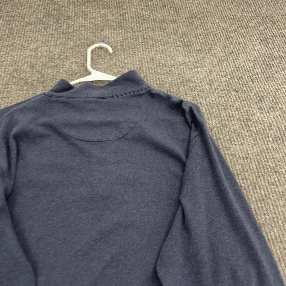 Peter Millar Pullover Mens L Navy Blue Cotton Quarter Zip Golf Classic